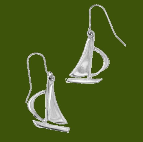 Image 0 of Sailing Boats Sheppard Hook Stylish Pewter Earrings