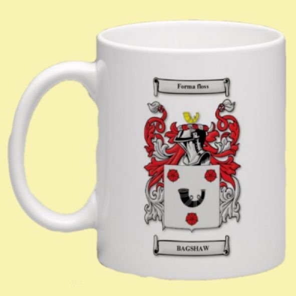 Image 0 of Bagshaw Coat of Arms Surname Double Sided Ceramic Mugs Set of 2