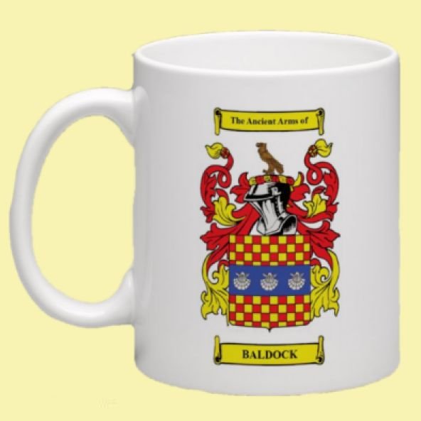 Image 0 of Baldock Coat of Arms Surname Double Sided Ceramic Mugs Set of 2