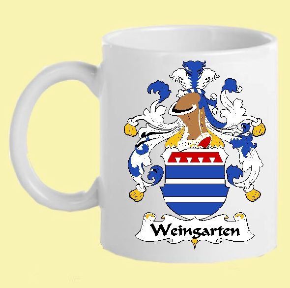 Image 0 of Weingarten German Coat of Arms Surname Double Sided Ceramic Mugs Set of 2