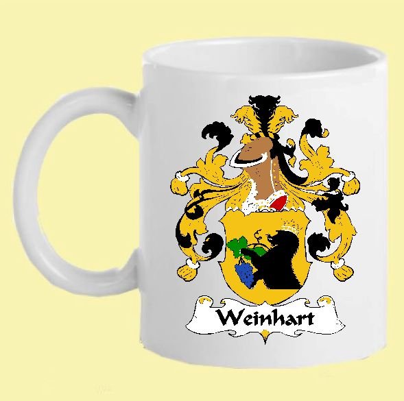 Image 0 of Weinhart German Coat of Arms Surname Double Sided Ceramic Mugs Set of 2
