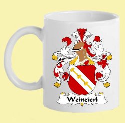 Weinzierl German Coat of Arms Surname Double Sided Ceramic Mugs Set of 2