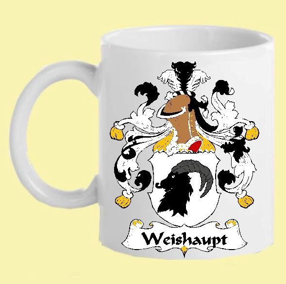 Image 0 of Weishaupt German Coat of Arms Surname Double Sided Ceramic Mugs Set of 2