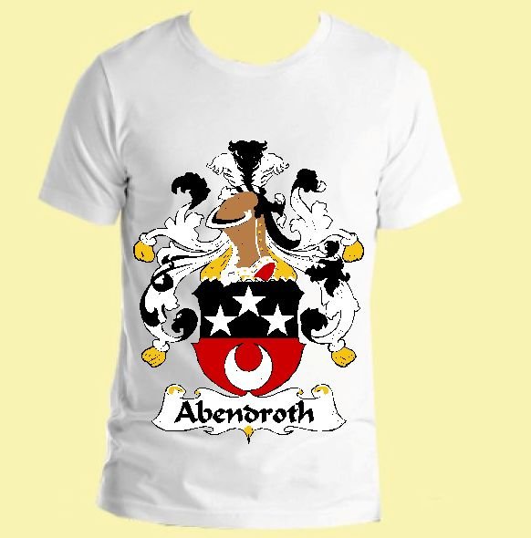 Image 0 of Abendroth German Coat of Arms Surname Adult Unisex Cotton T-Shirt