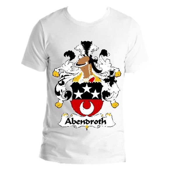 Image 1 of Abendroth German Coat of Arms Surname Adult Unisex Cotton T-Shirt