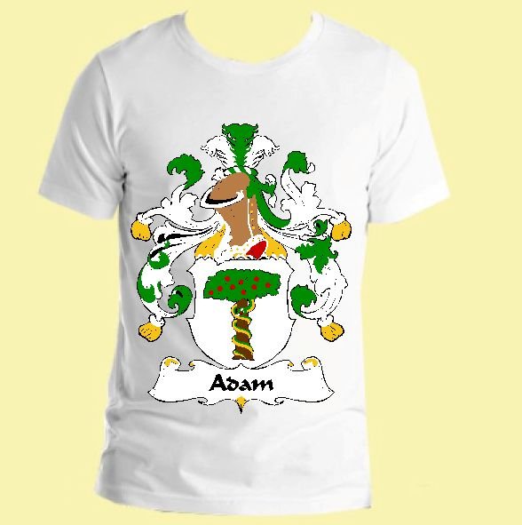 Image 0 of Adam German Coat of Arms Surname Adult Unisex Cotton T-Shirt