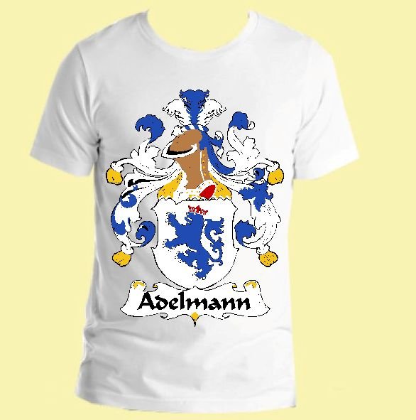 Image 0 of Adelmann German Coat of Arms Surname Adult Unisex Cotton T-Shirt