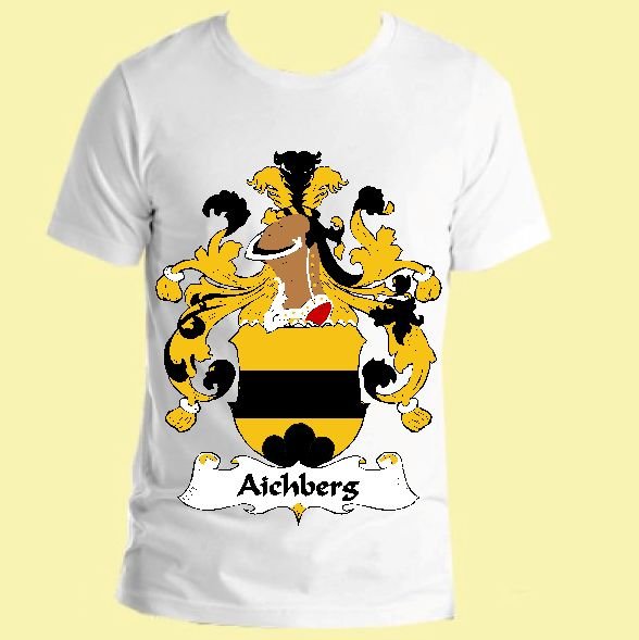 Image 0 of Aichberg German Coat of Arms Surname Adult Unisex Cotton T-Shirt