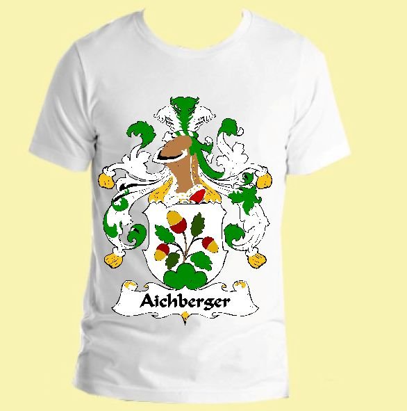 Image 0 of Aichberger German Coat of Arms Surname Adult Unisex Cotton T-Shirt