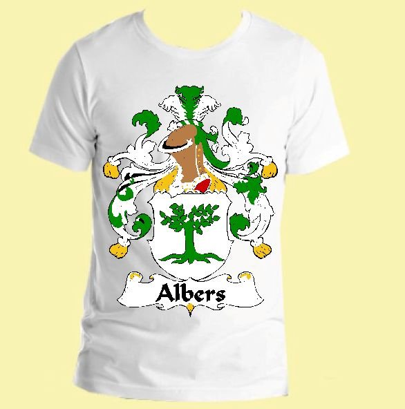 Image 0 of Albers German Coat of Arms Surname Adult Unisex Cotton T-Shirt