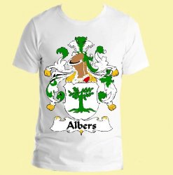 Albers German Coat of Arms Surname Adult Unisex Cotton T-Shirt