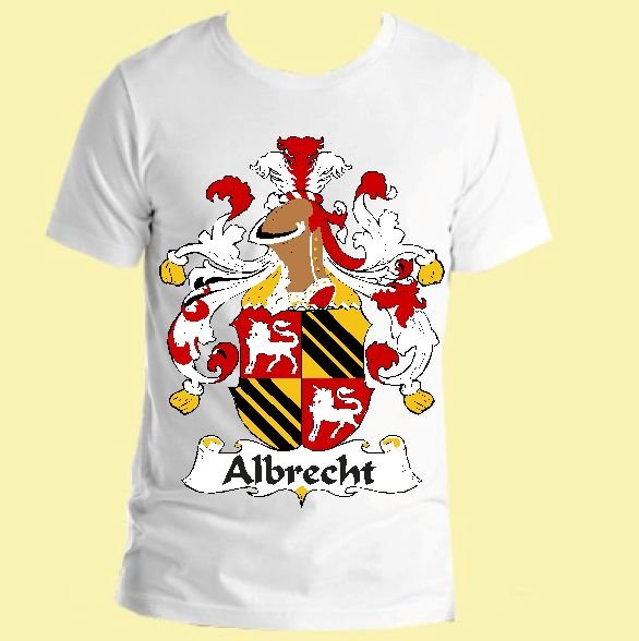Image 0 of Albrecht German Coat of Arms Surname Adult Unisex Cotton T-Shirt