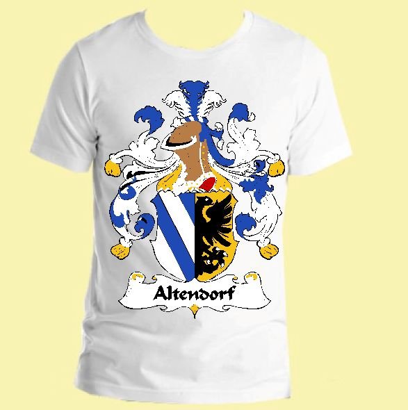 Image 0 of Altendorf German Coat of Arms Surname Adult Unisex Cotton T-Shirt