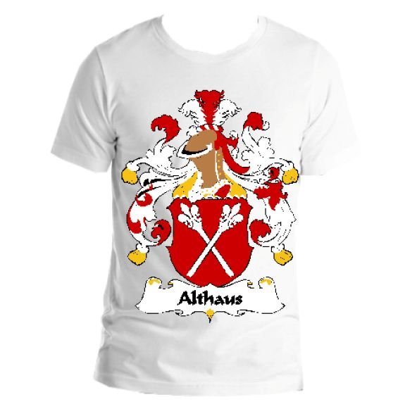 Image 1 of Althaus German Coat of Arms Surname Adult Unisex Cotton T-Shirt