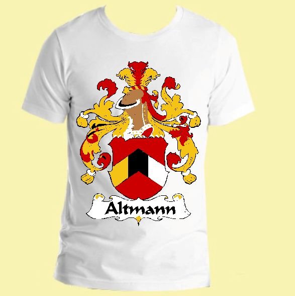 Image 0 of Altmann German Coat of Arms Surname Adult Unisex Cotton T-Shirt
