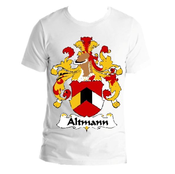 Image 1 of Altmann German Coat of Arms Surname Adult Unisex Cotton T-Shirt