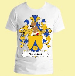 Amman German Coat of Arms Surname Adult Unisex Cotton T-Shirt