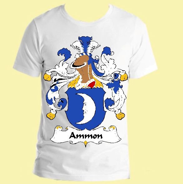 Image 0 of Ammon German Coat of Arms Surname Adult Unisex Cotton T-Shirt