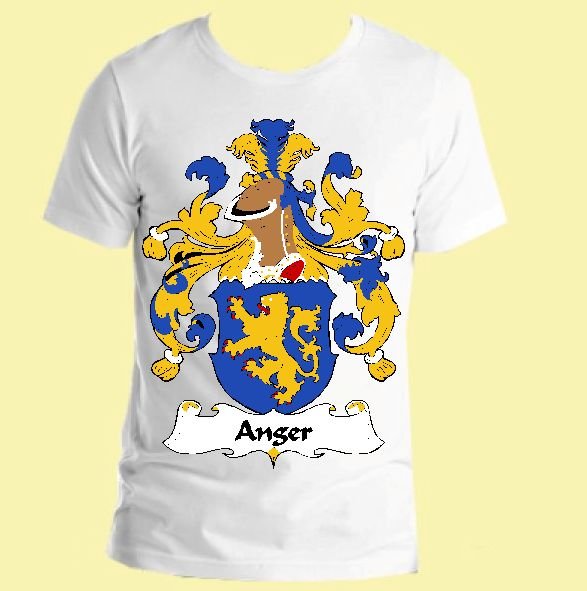 Image 0 of Anger German Coat of Arms Surname Adult Unisex Cotton T-Shirt