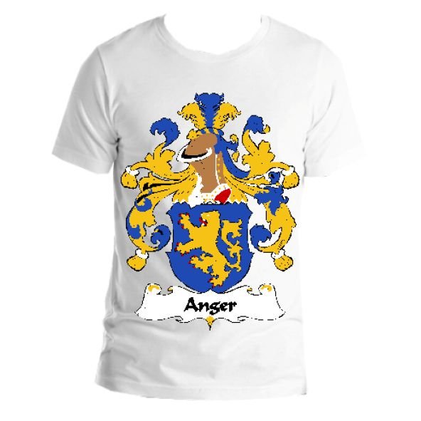 Image 1 of Anger German Coat of Arms Surname Adult Unisex Cotton T-Shirt