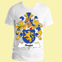 Anger German Coat of Arms Surname Adult Unisex Cotton T-Shirt
