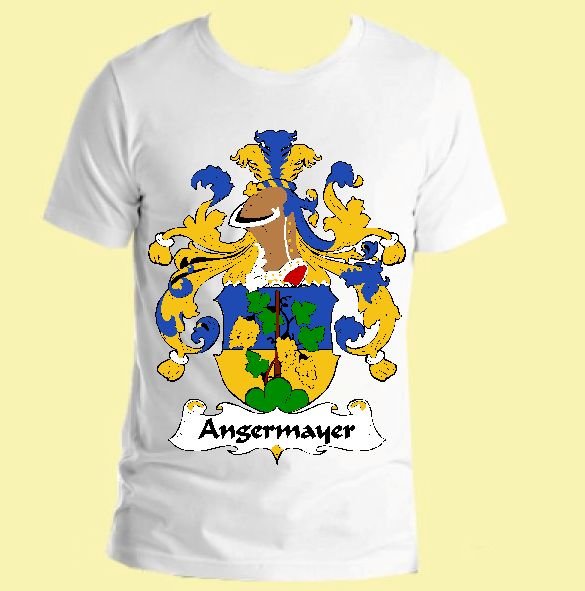 Image 0 of Angermayer German Coat of Arms Surname Adult Unisex Cotton T-Shirt