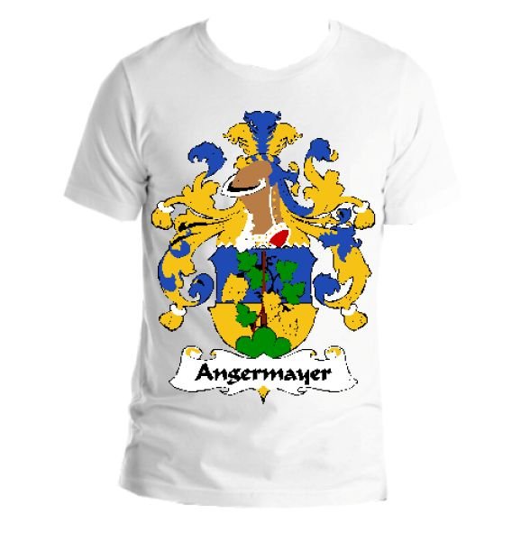 Image 1 of Angermayer German Coat of Arms Surname Adult Unisex Cotton T-Shirt