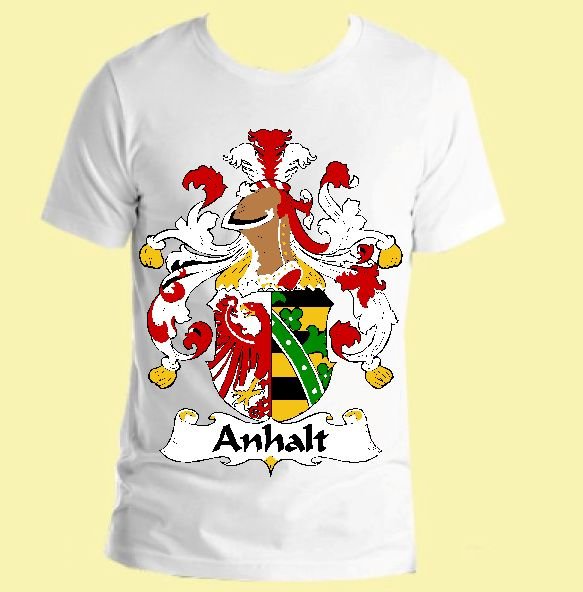 Image 0 of Anhalt German Coat of Arms Surname Adult Unisex Cotton T-Shirt