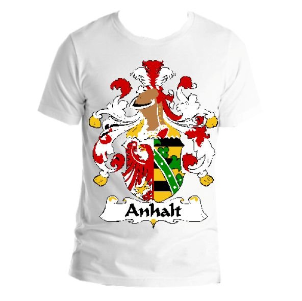 Image 1 of Anhalt German Coat of Arms Surname Adult Unisex Cotton T-Shirt