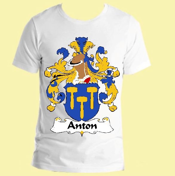 Image 0 of Anton German Coat of Arms Surname Adult Unisex Cotton T-Shirt