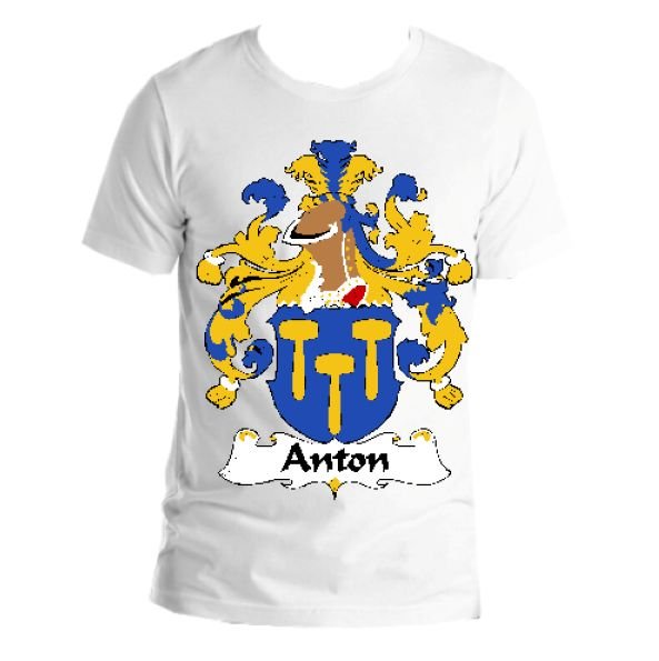 Image 1 of Anton German Coat of Arms Surname Adult Unisex Cotton T-Shirt