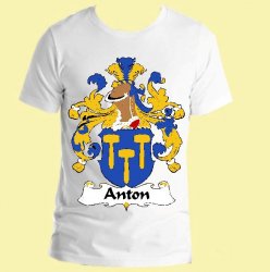 Anton German Coat of Arms Surname Adult Unisex Cotton T-Shirt