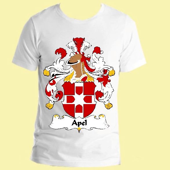 Image 0 of Apel German Coat of Arms Surname Adult Unisex Cotton T-Shirt