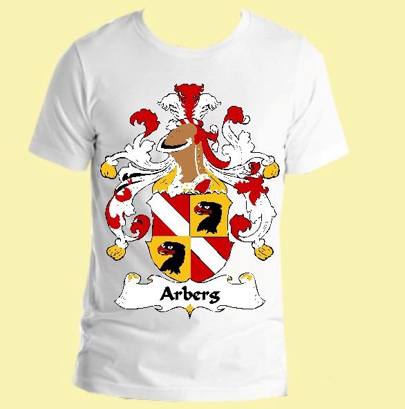 Image 0 of Arberg German Coat of Arms Surname Adult Unisex Cotton T-Shirt