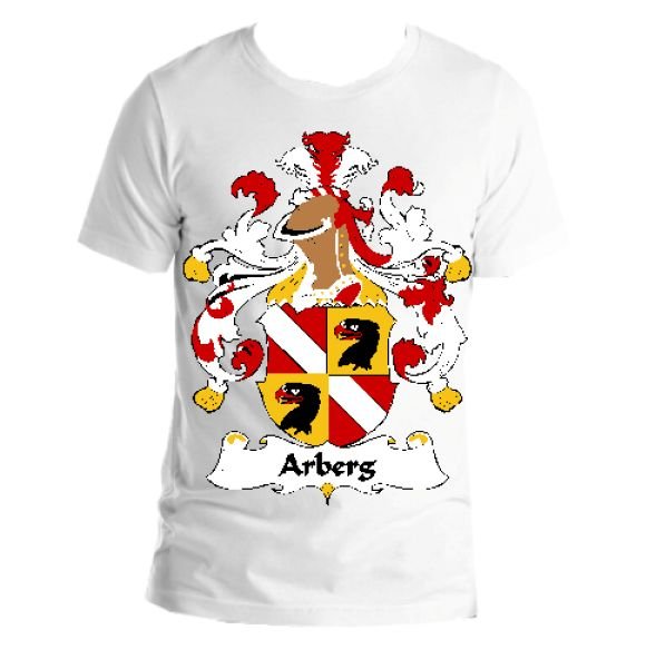 Image 1 of Arberg German Coat of Arms Surname Adult Unisex Cotton T-Shirt