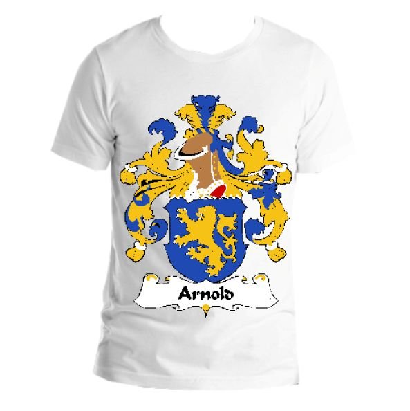 Image 1 of Arnold German Coat of Arms Surname Adult Unisex Cotton T-Shirt