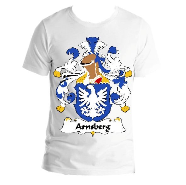 Image 1 of Arnsberg German Coat of Arms Surname Adult Unisex Cotton T-Shirt