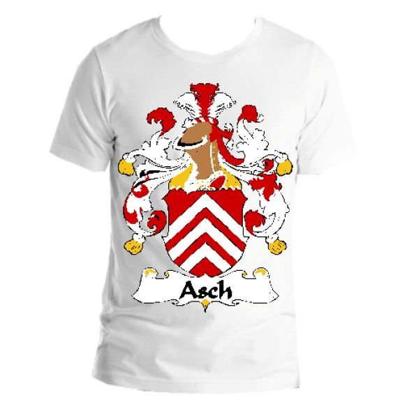 Image 1 of Asch German Coat of Arms Surname Adult Unisex Cotton T-Shirt