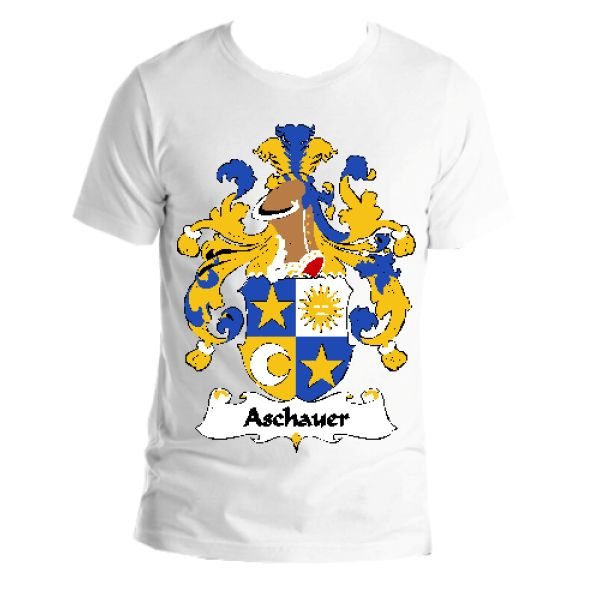 Image 1 of Aschauer German Coat of Arms Surname Adult Unisex Cotton T-Shirt
