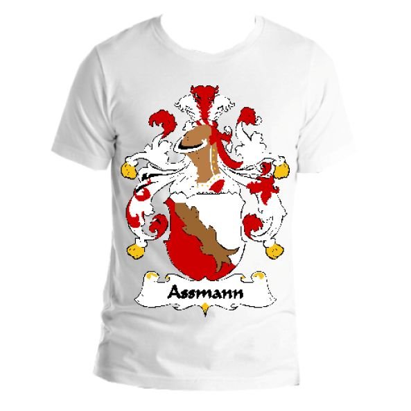 Image 1 of Assmann German Coat of Arms Surname Adult Unisex Cotton T-Shirt