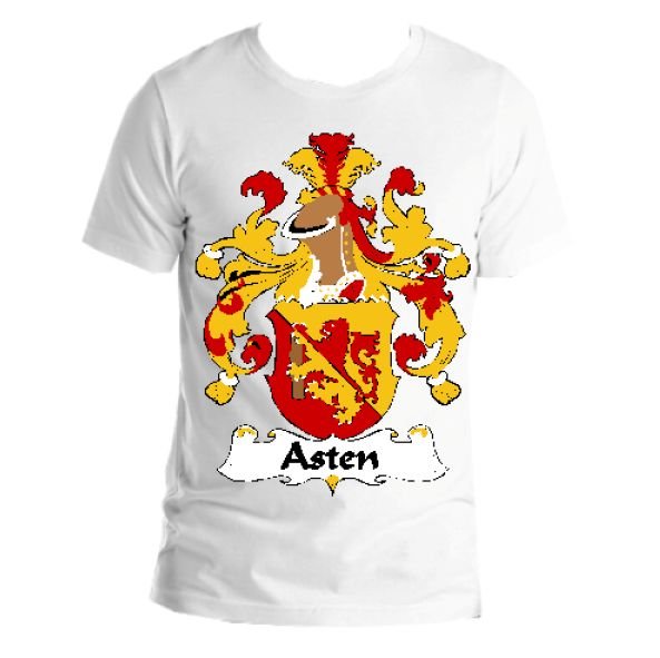 Image 1 of Asten German Coat of Arms Surname Adult Unisex Cotton T-Shirt