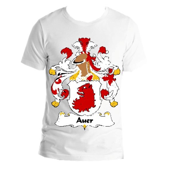 Image 1 of Auer German Coat of Arms Surname Adult Unisex Cotton T-Shirt