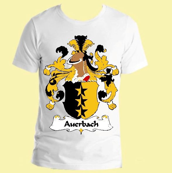 Image 0 of Auerbach German Coat of Arms Surname Adult Unisex Cotton T-Shirt