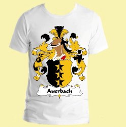 Auerbach German Coat of Arms Surname Adult Unisex Cotton T-Shirt