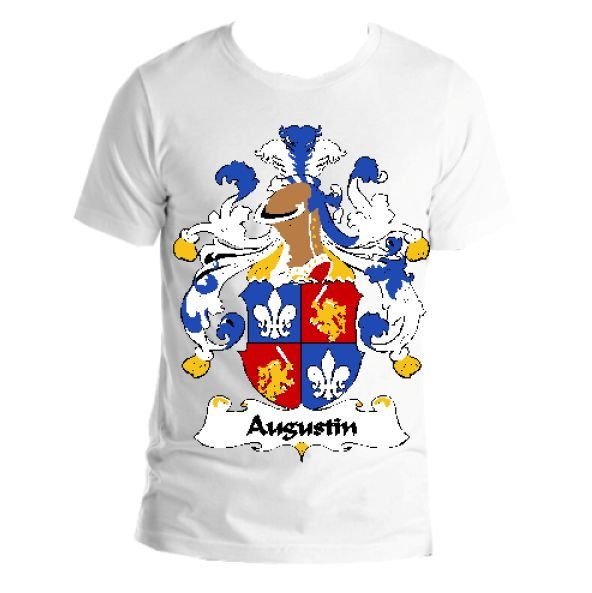 Image 1 of Augustin German Coat of Arms Surname Adult Unisex Cotton T-Shirt