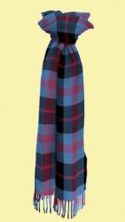 Angus Muted Scotland District Tartan Lambswool Unisex Fringed Scarf