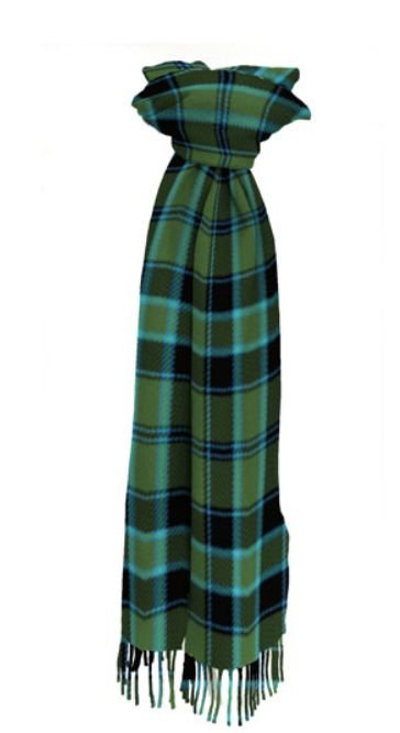 Image 1 of Fort William Muted Scotland District Tartan Lambswool Unisex Fringed Scarf
