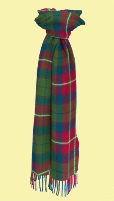 Image 0 of Roxburgh Red Muted Scotland District Tartan Lambswool Unisex Fringed Scarf