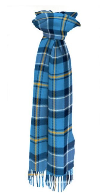 Image 1 of Banff And Buchan Scotland District Tartan Lambswool Unisex Fringed Scarf