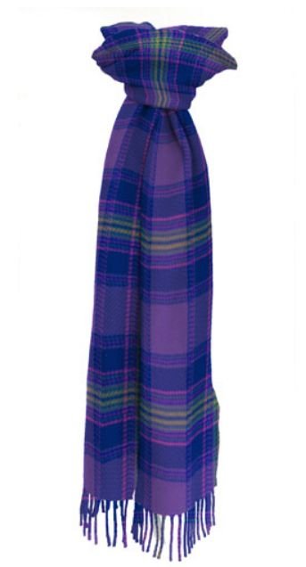 Image 1 of Monarch Of The Glen Scotland District Tartan Lambswool Unisex Fringed Scarf